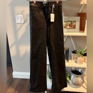 NWT Pistola denim Lana high rise ultra wide leg coated denim pant, 24